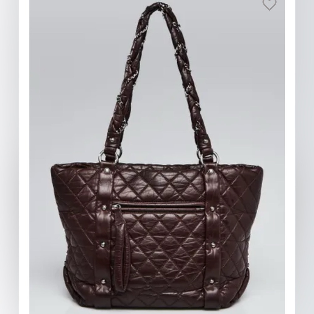 ✨VINTAGE Quilted CHANEL Brown Leather Tote Bag